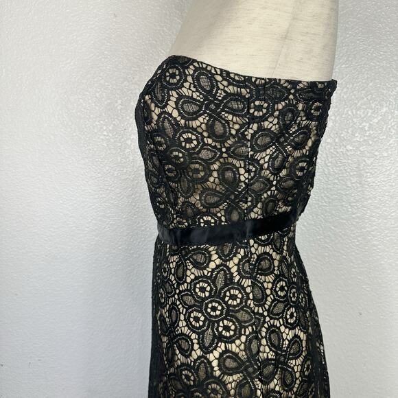 Vintage Y2K Delia's Dress Women Size 5 XS Black Lace Strapless Cocktail Party - Picture 7 of 14